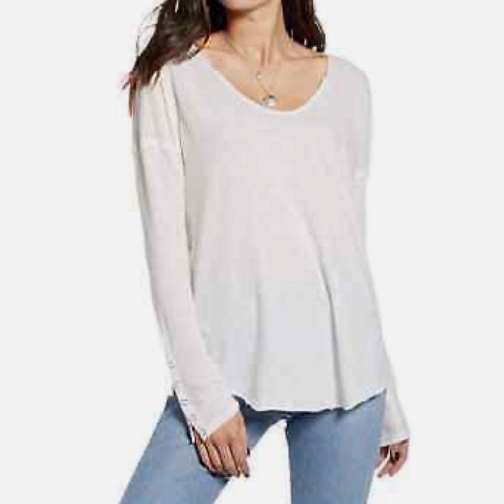 Free People Sienna Snap Cuff Long Sleeve Top (NWT) - Picture 3 of 13